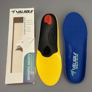 VALSOLE Heavy Duty Support Pain Relief Orthotics 220+ lbs Plantar Fasciitis M 13